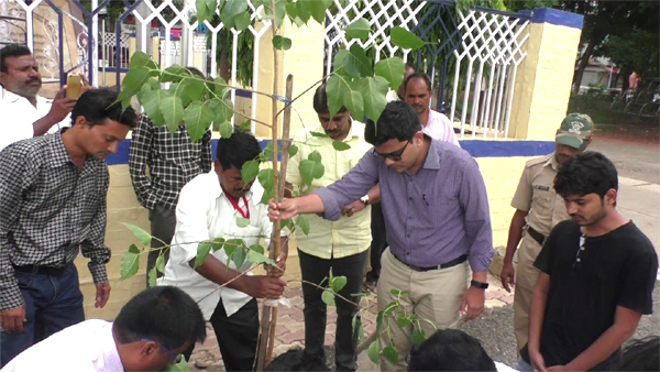 आयुक्त दिवेगावकरांनी केलं पिंपळाचं वृक्षारोपण